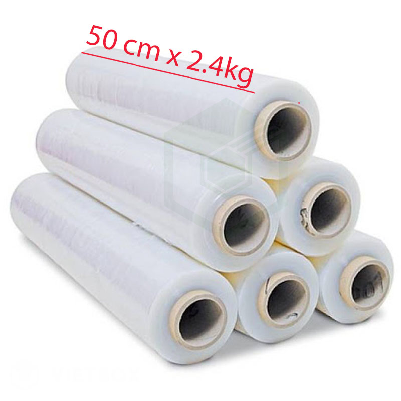 Màng PE Quấn Pallet 2.4kg 50cm Lõi Giấy 300 Gram